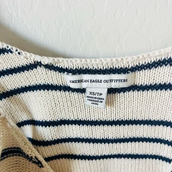 American Eagle Daisy Jones striped sweater strap draped tank top size XS oversiz - Picture 3 of 4